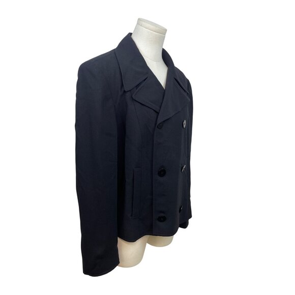 Liz Claiborne Women’s Black Double-Breasted Peacoat Blazer - Picture 2 of 8